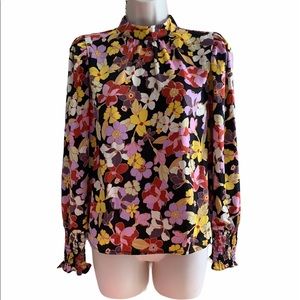 𝅺Who What Wear Floral Long Sleeve Blouse Fall
